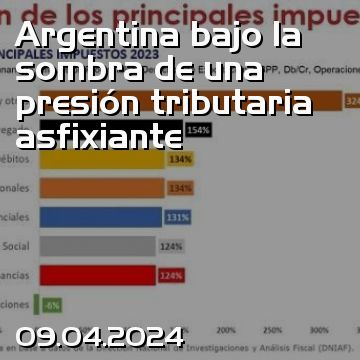 Argentina bajo la sombra de una presión tributaria asfixiante